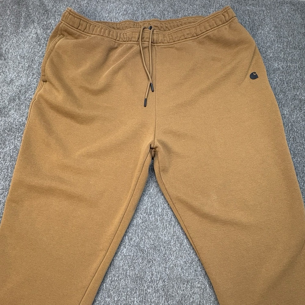 Carhartt Sweatpants Mens 2XL Brown‎ Fleece Joggers Relaxed Fit Logo BN5307-M